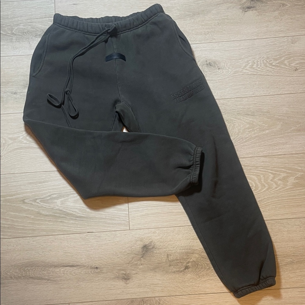 Essentials Men's Dark Charcoal Drawstring Joggers… - image 1